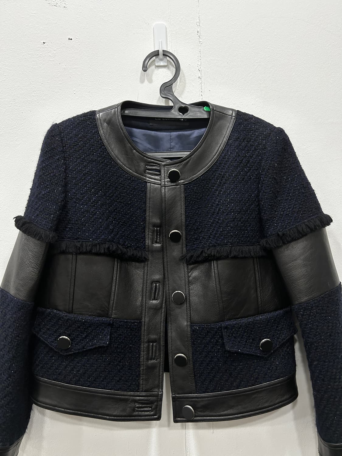 이상봉 디자이너 양가죽 울 트위드자켓 82사이즈 상품이미지3