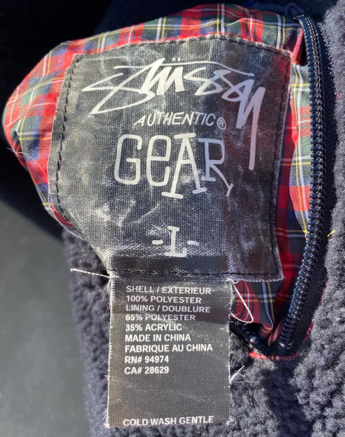 Stussy 스투시 리버서블 체크 후리스 상품이미지5