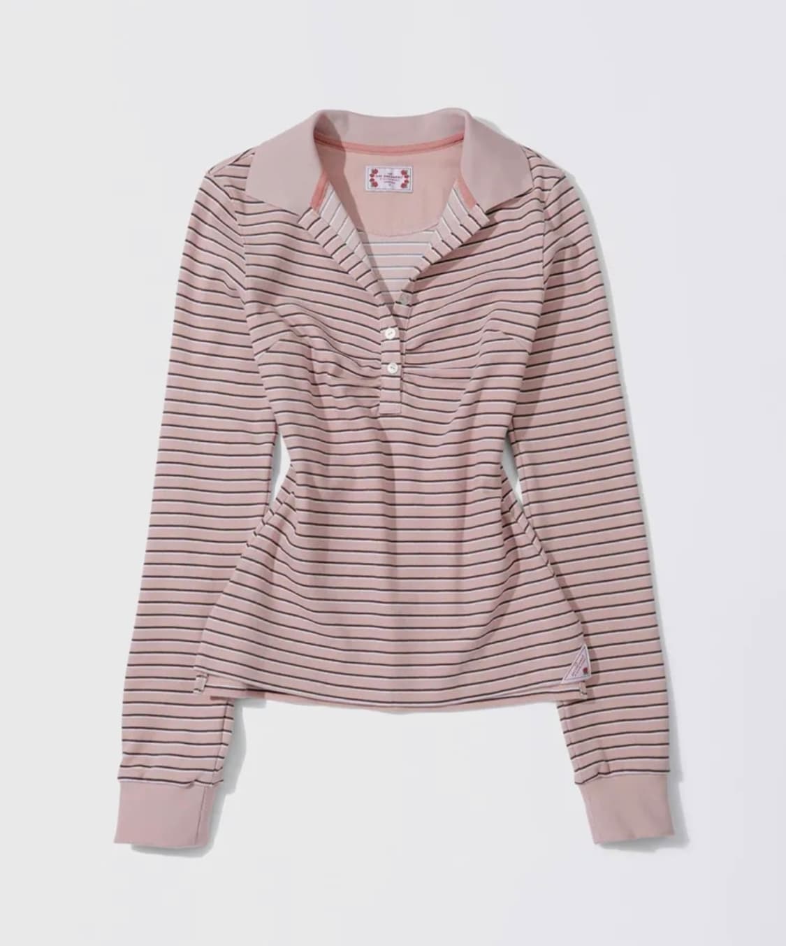 새상품)) 스컬프터 스트라이프 셔링 테니스 셔츠 핑크 S 상품이미지1