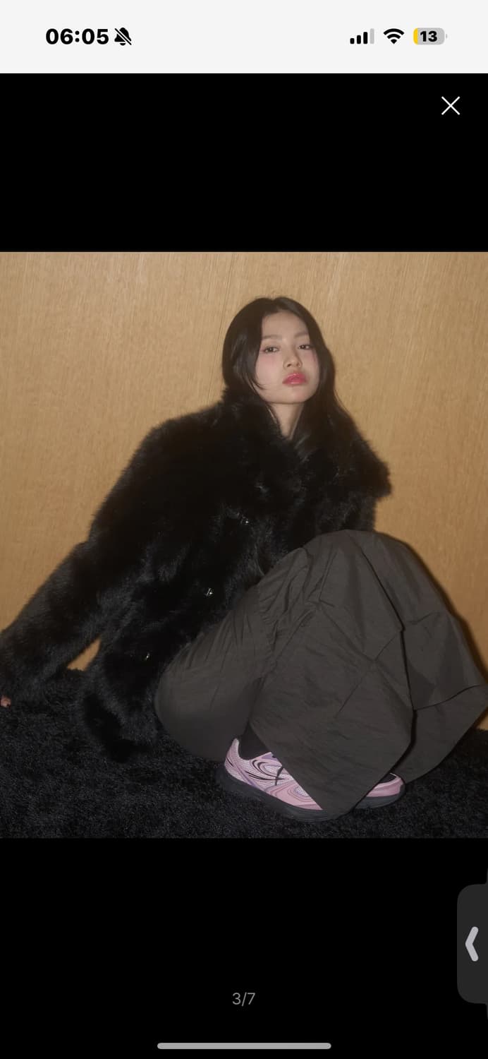 일리고 시어링 퍼 자켓 블랙 상품이미지2