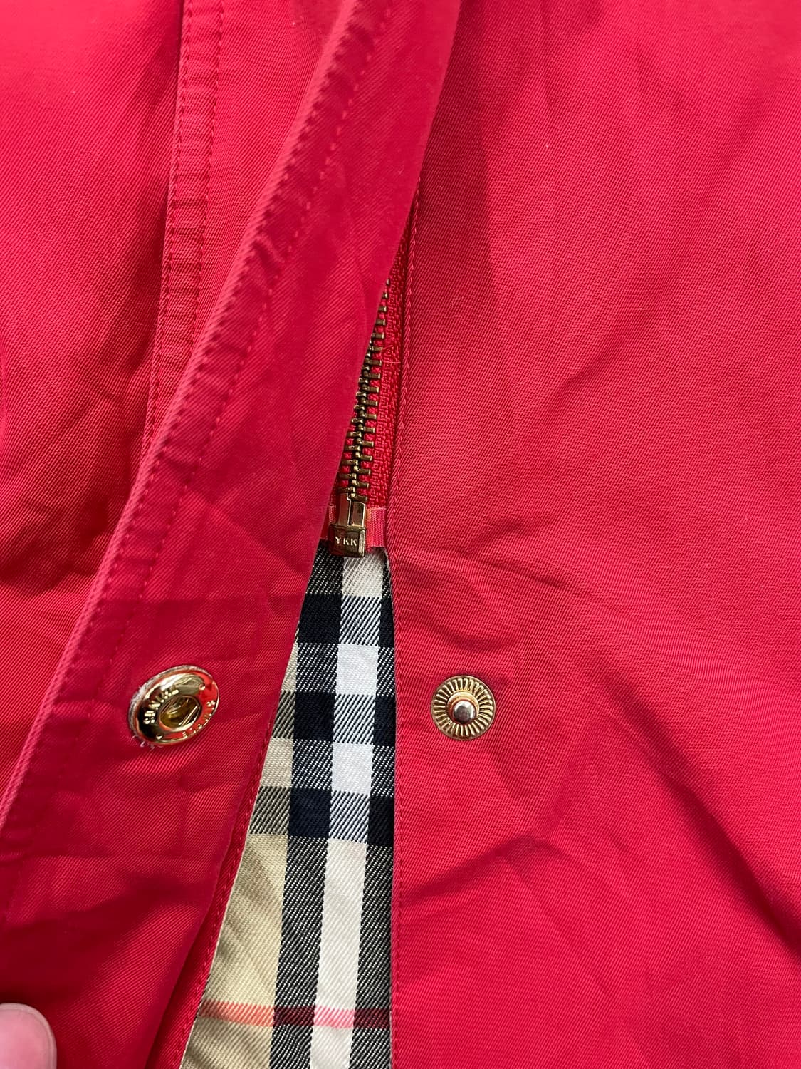 버버리 코튼 트렌치코트 레드 9 상품이미지4