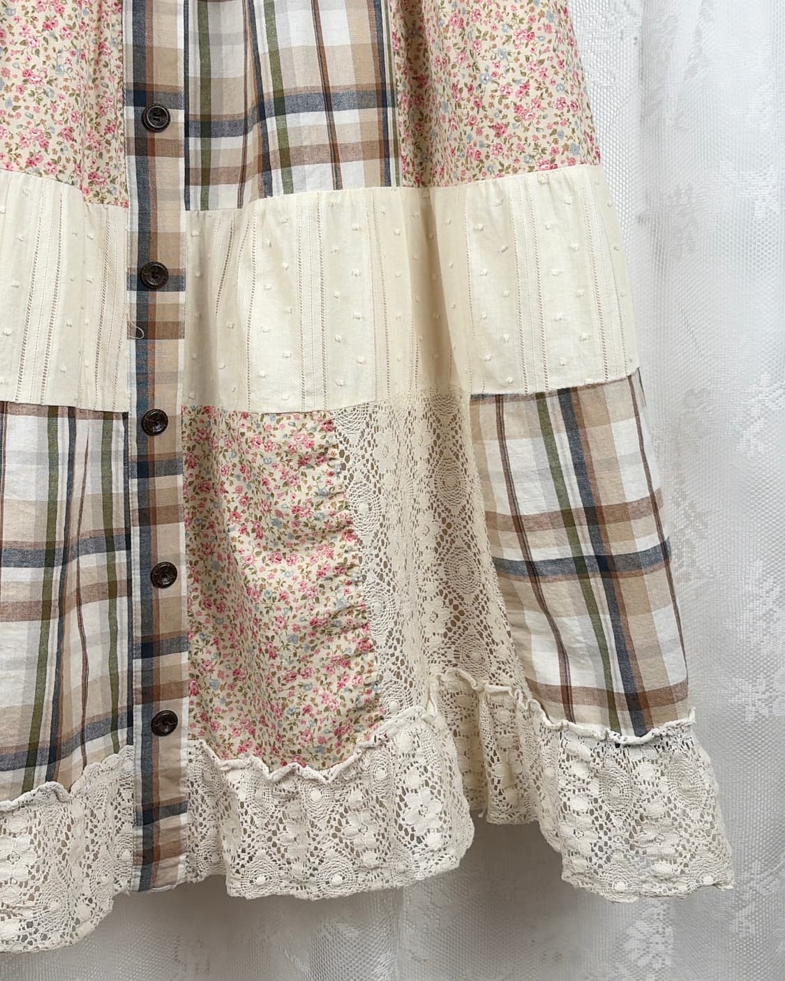 JPN patchwork 2-way dress 상품이미지6