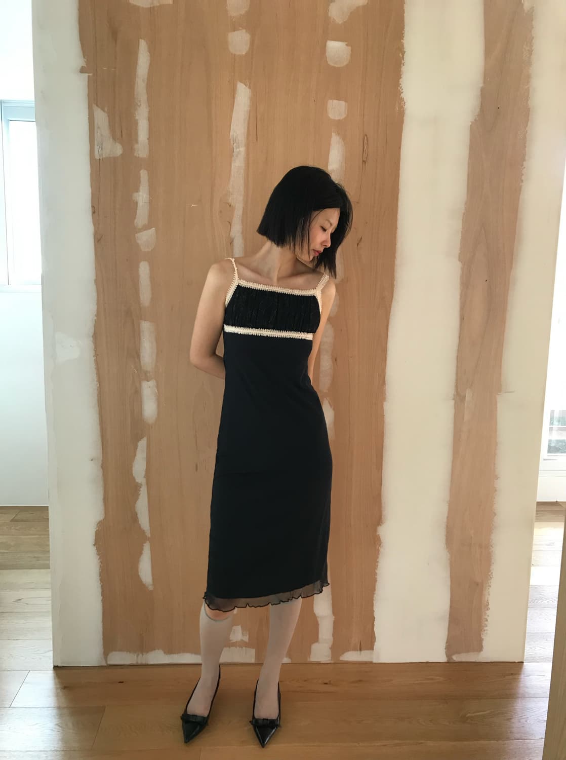 vintage lace mash one-piece  상품이미지1