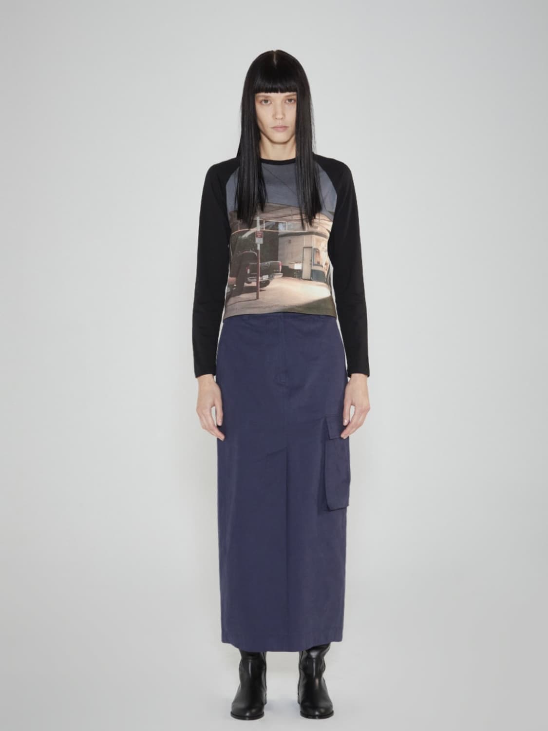 쓰리투에이티 Printed Reglan T-Shirt 상품이미지5