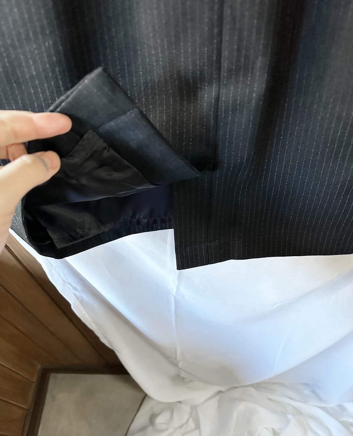 COMME DES GARCONS silk blend wool stripe 상품이미지5