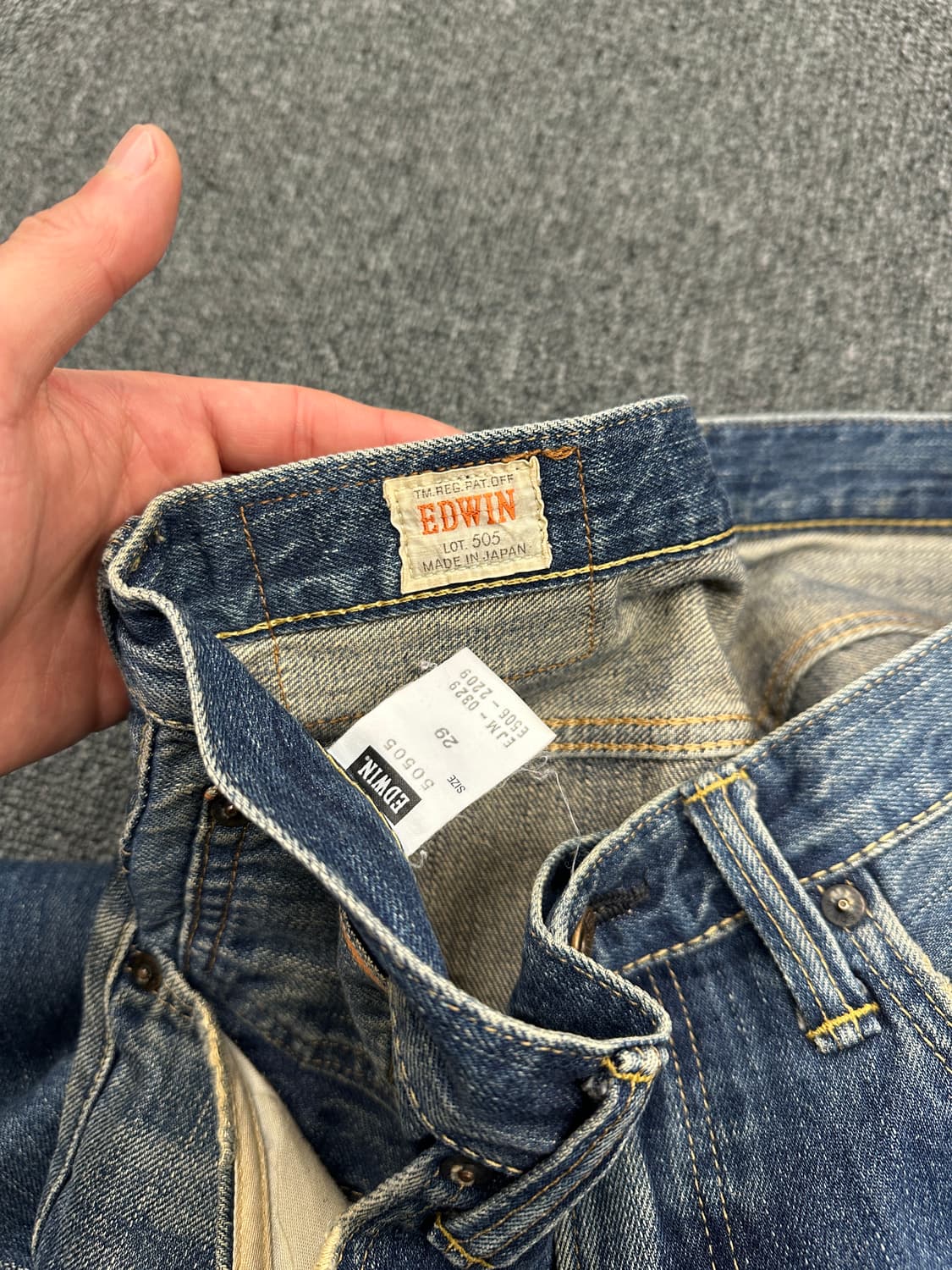 에드윈 505Z 빈티지 워싱 데님팬츠 루즈 스트레이트 상품이미지8