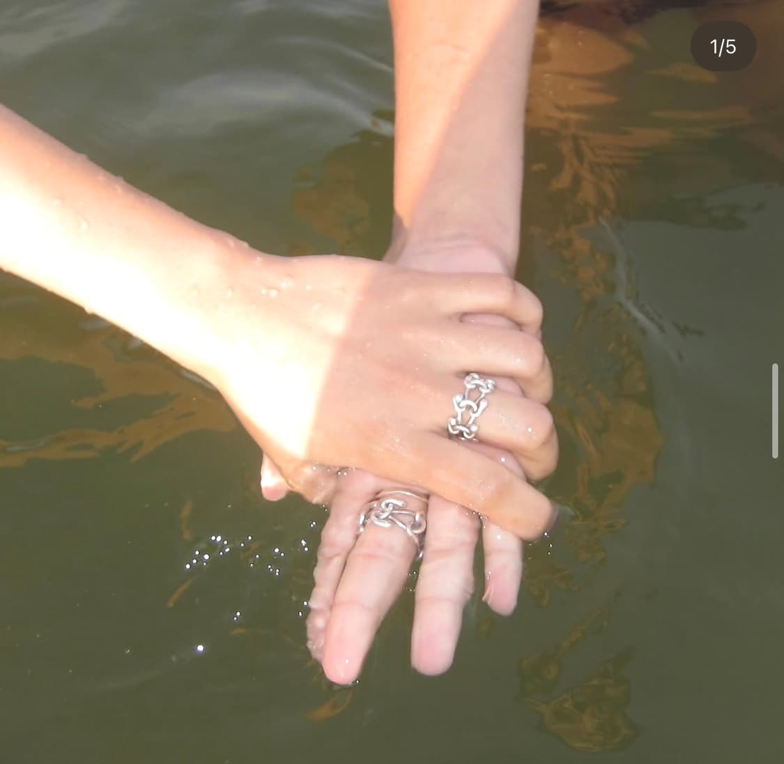 샵아모멘토 반야순다리 Link Ring / Skinny, Silver 7 상품이미지5