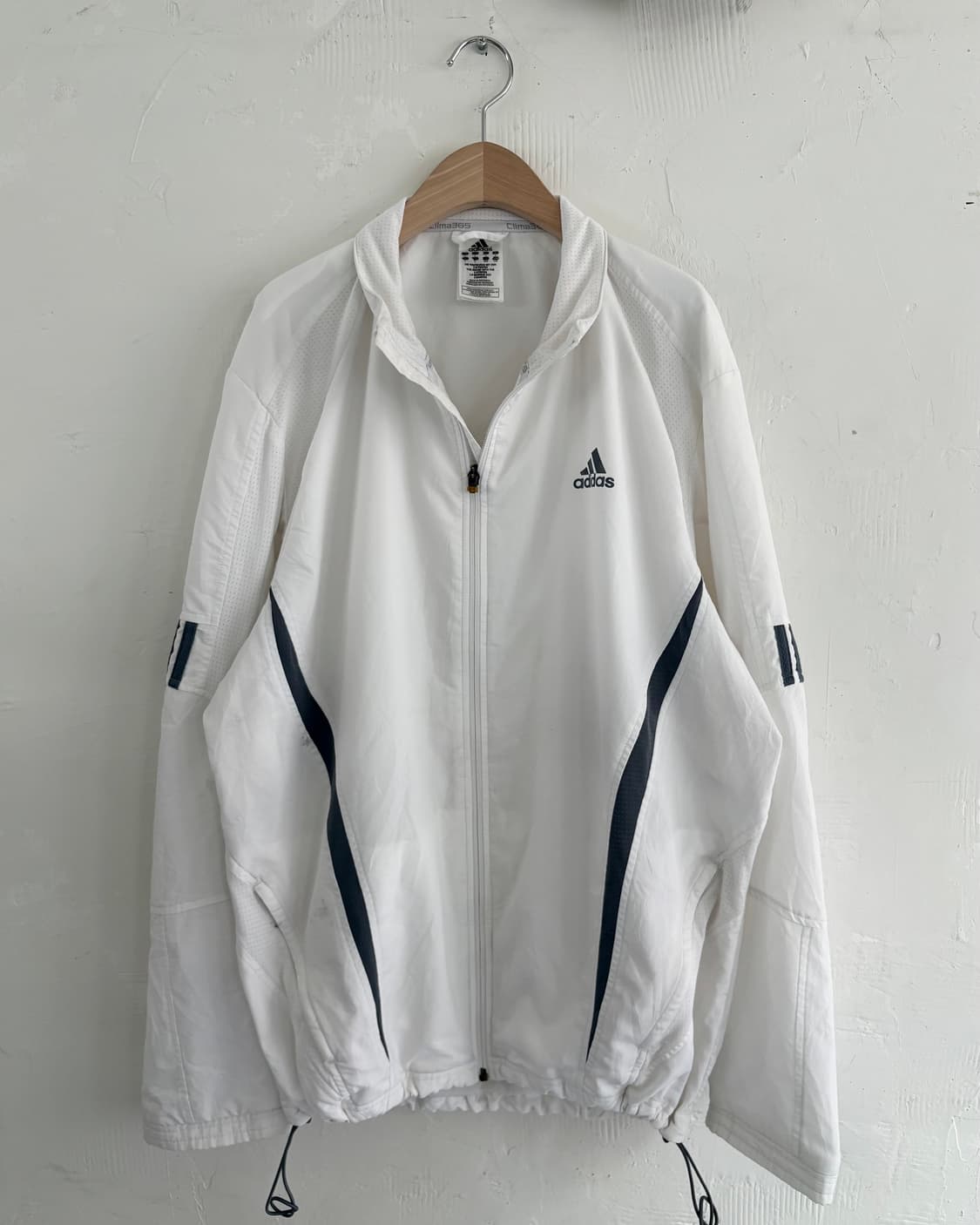 Adidas 아디다스 00’s 오리지널 화이트컬러 배색 바람막이 자켓 상품이미지1