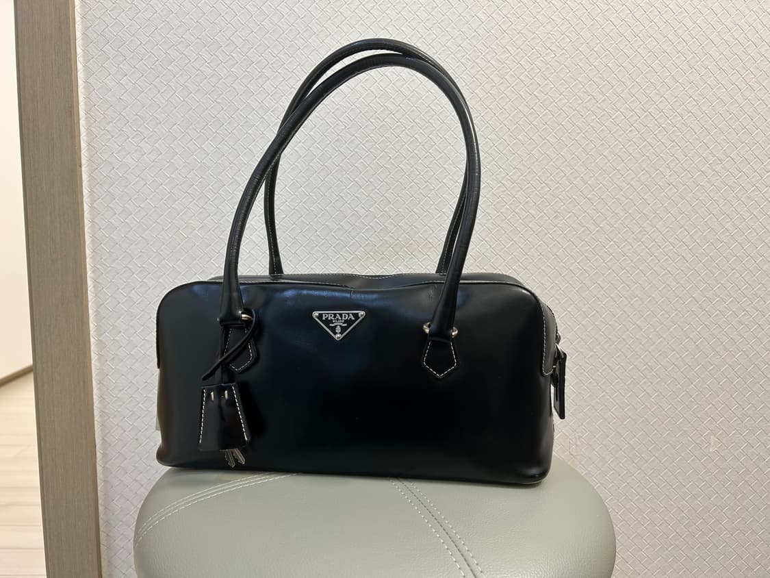 프라다 빈티지 볼링백 토트백 상품이미지1
