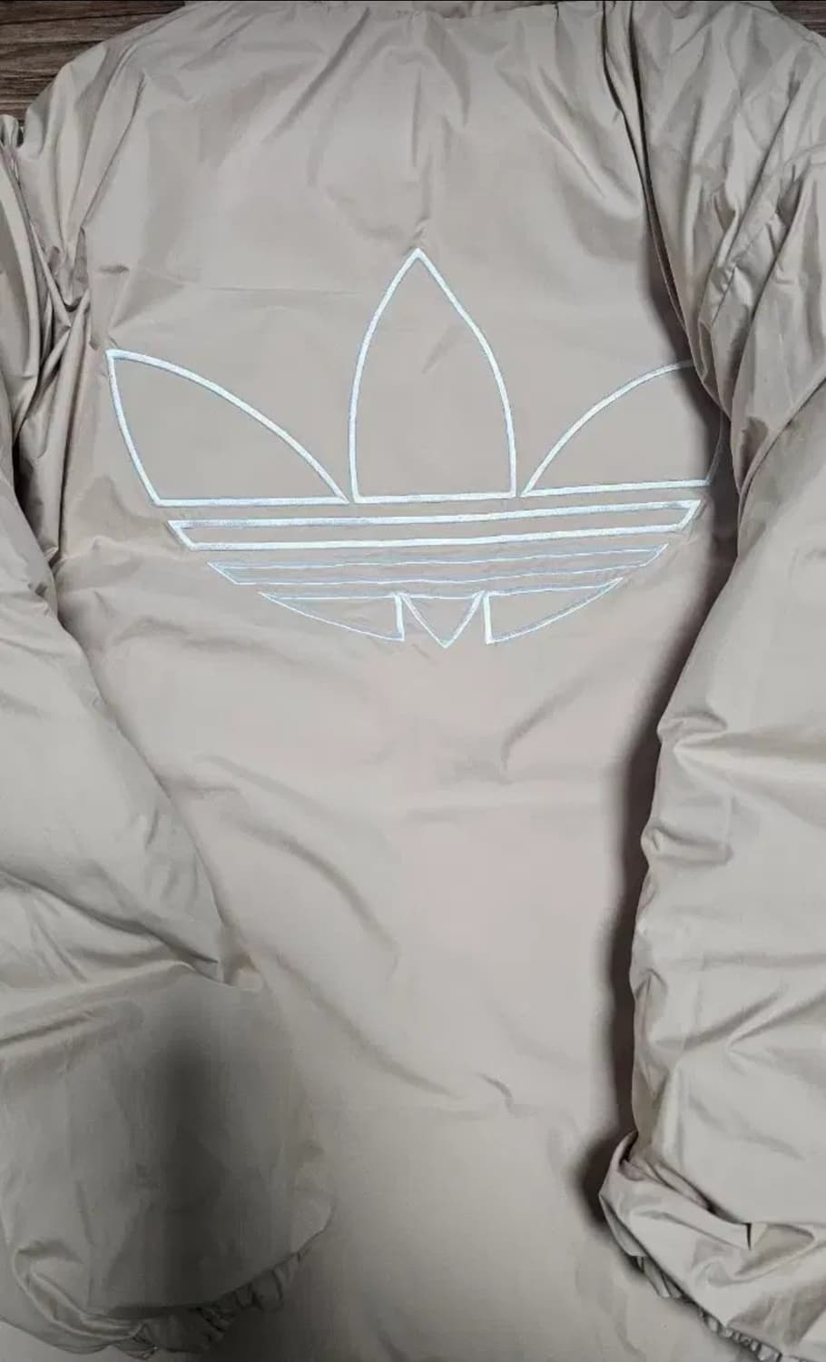 아디다스 베이지 브라운 화이트 리버시블 양면 패딩 KR S 상품이미지2