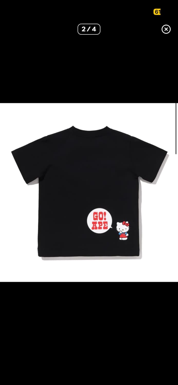 급처)베이프 헬로키티 콜리지 티셔츠반팔 bape 미스치프 코이세이오꼼데 상품이미지2