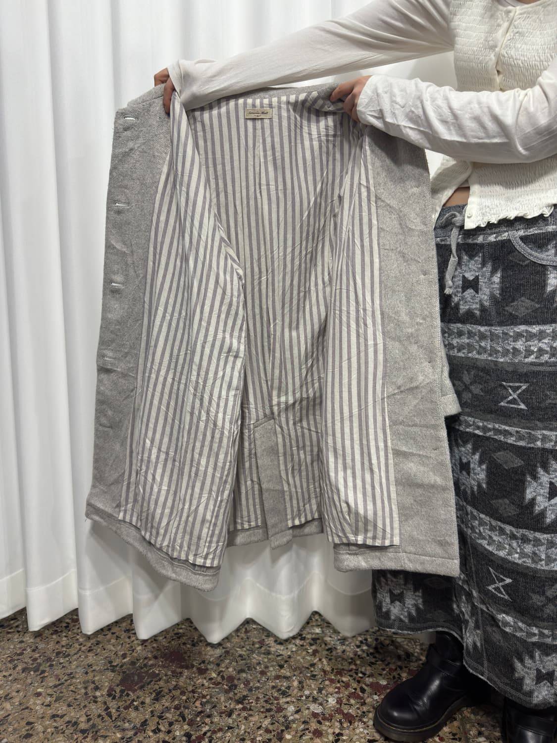 samasa mos2 light gray coat 상품이미지7