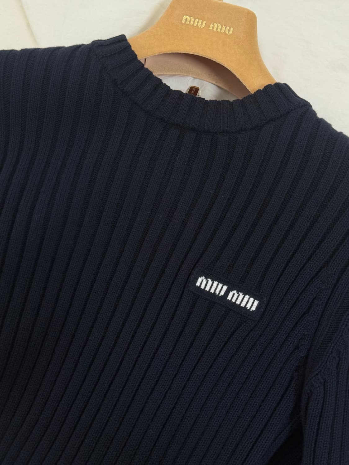 미우미우 코튼 지퍼 니트 상품이미지4