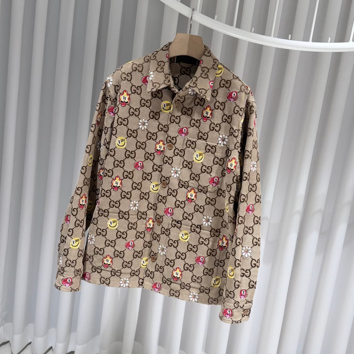 (A+/50) / 구찌 GG 캔버스 자켓 베이지 에보니 상품이미지2