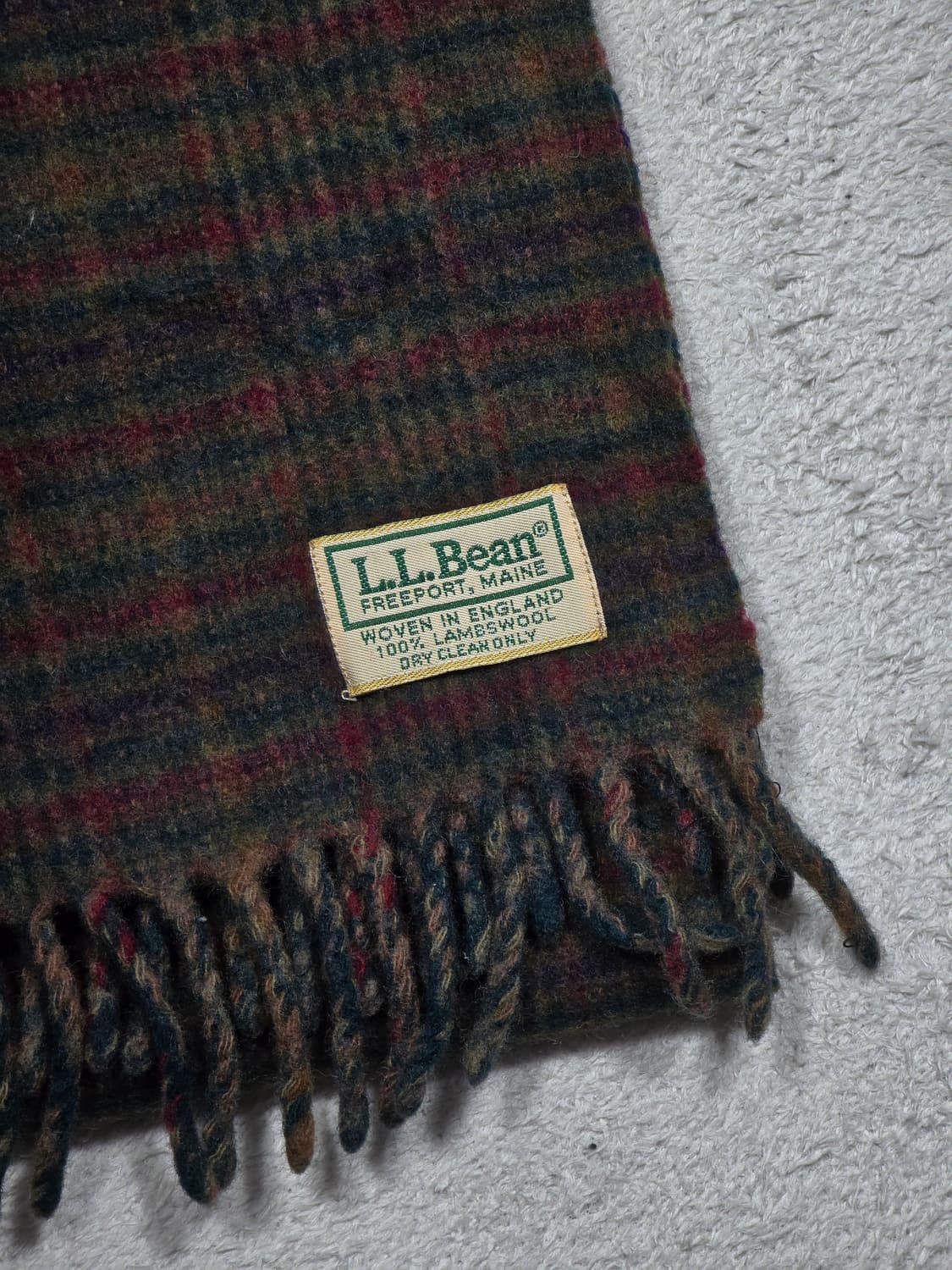 L.L. Bean 엘엘빈 램스울 체크 머플러 상품이미지2