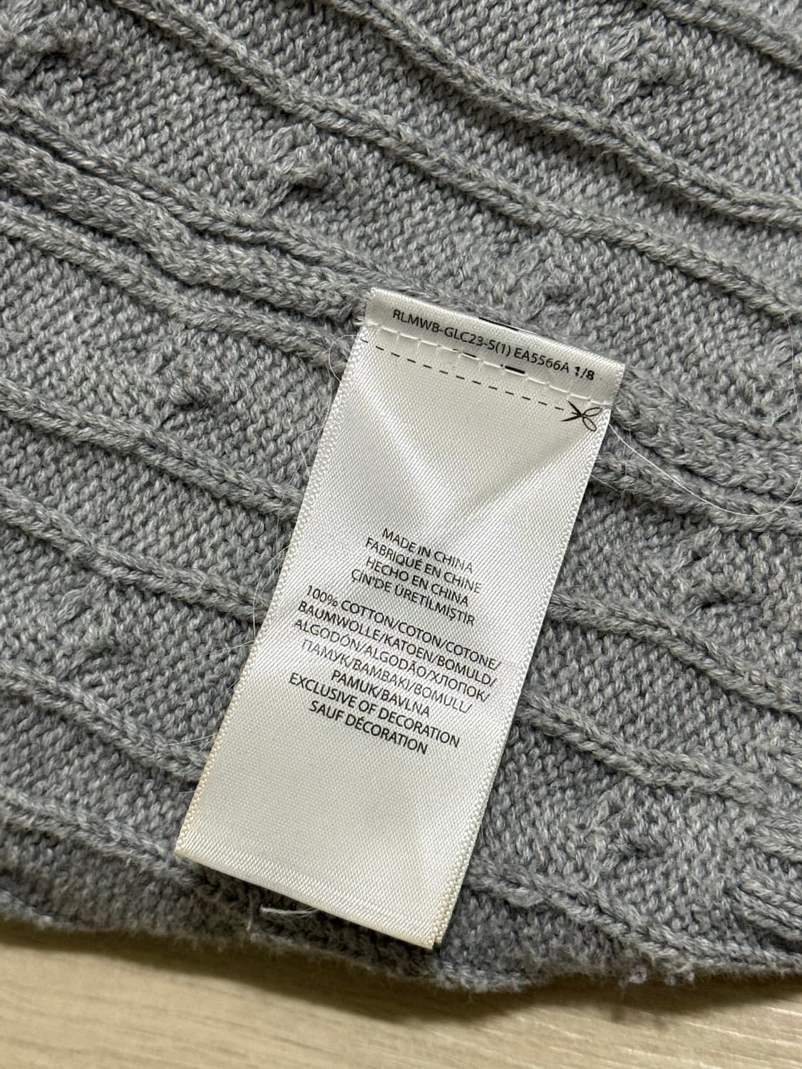 [오늘만] 폴로랄프로렌 케이블 니트 걸즈 XL (그레이, 화이트 포니) 상품이미지5