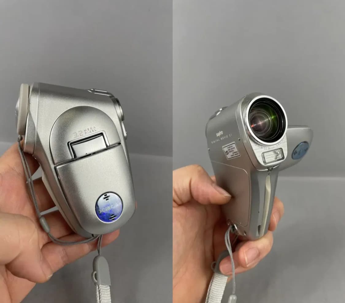 작례O 산요 작티 C1 빈티지 캠코터 디지털 카메라 풀구성 상품이미지2