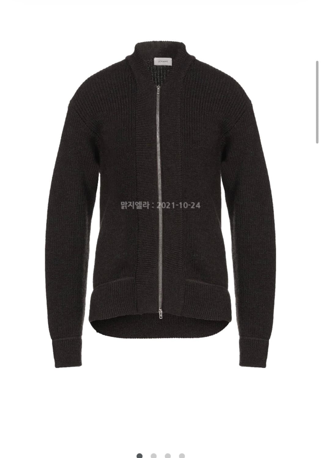르메르 집업 니트 가디건 블랙 46 상품이미지1