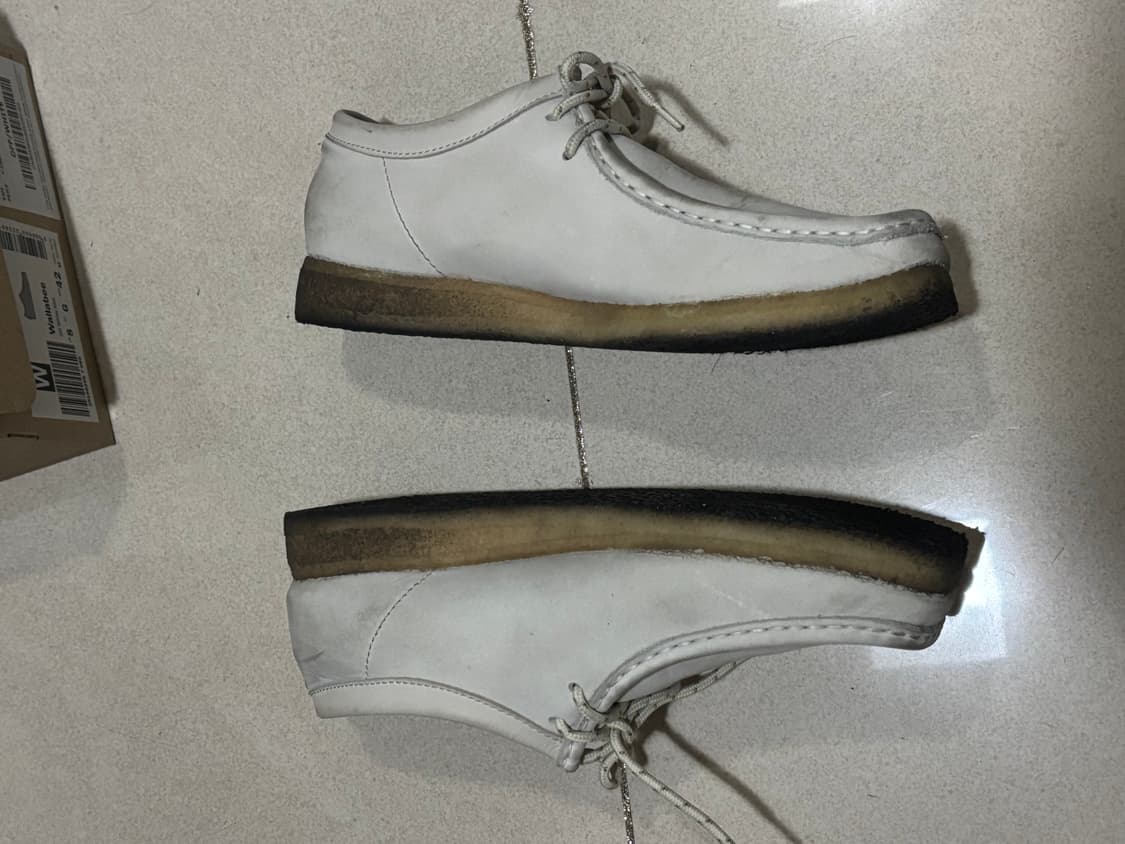 [265] 클락스 왈라비 누벅가죽 화이트   상품이미지5