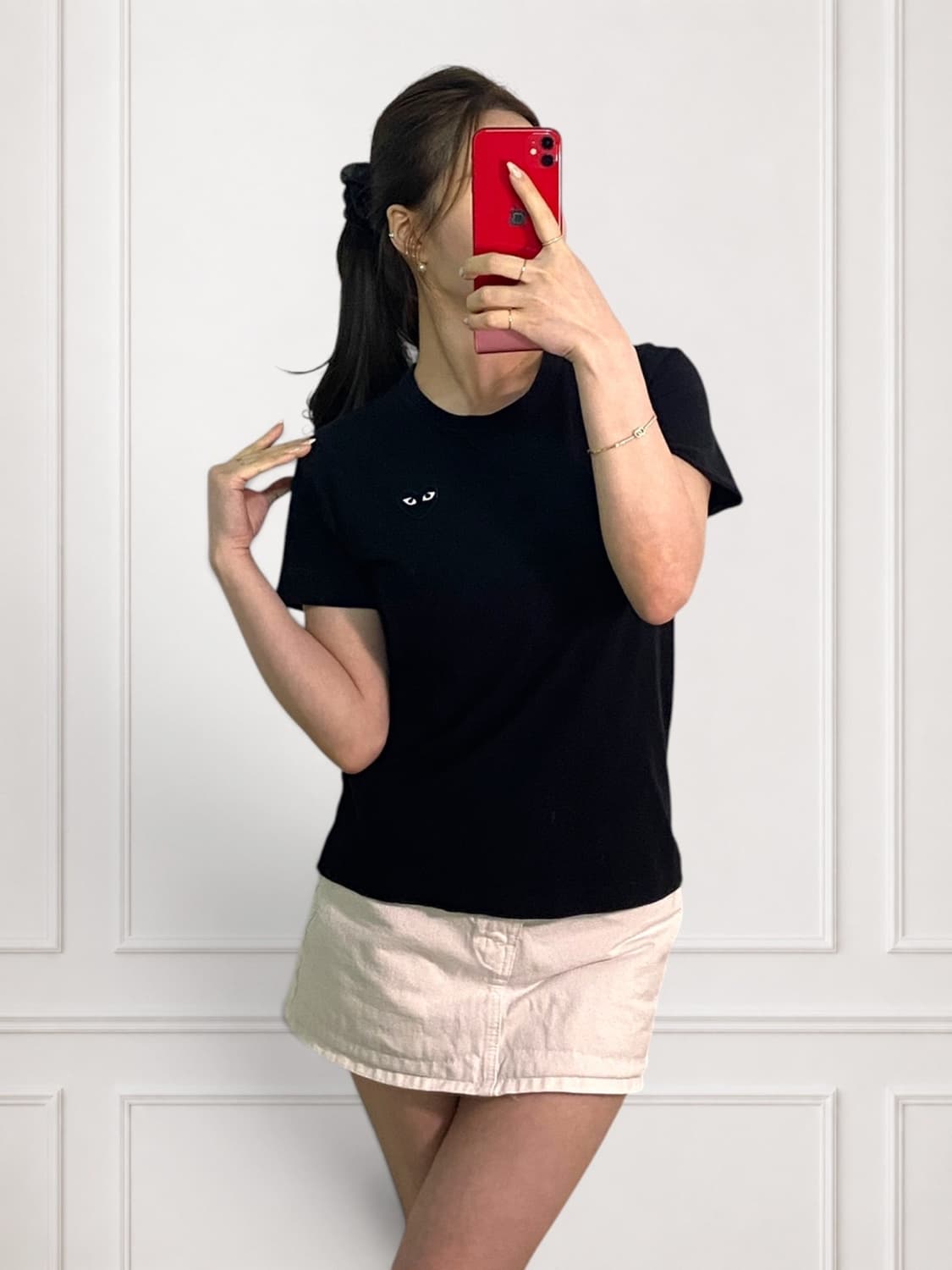 꼼데가르송 블랙와펜 라운드티 상품이미지1