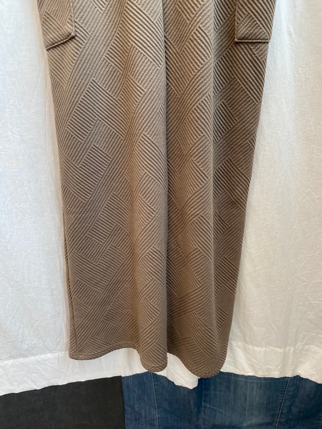 카키브라운 원피스(M) 상품이미지5