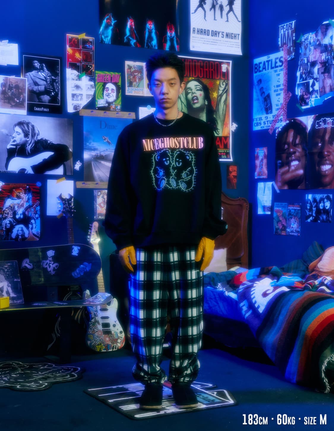 나이스고스트클럽 넘버 트레이싱 스웻셔츠 맨투맨 L 상품이미지2