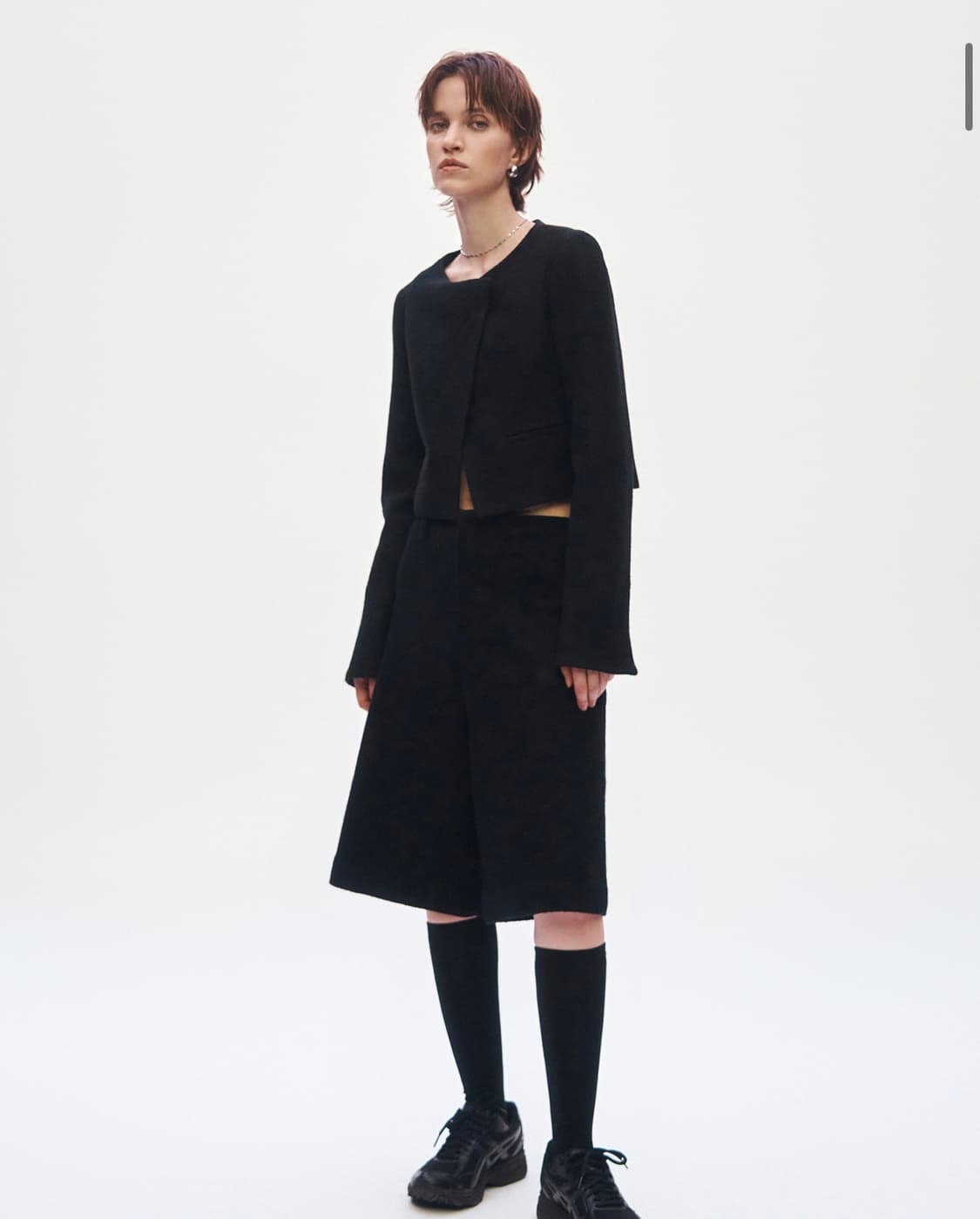 Crop Tweed Set-up Pants 상품이미지2