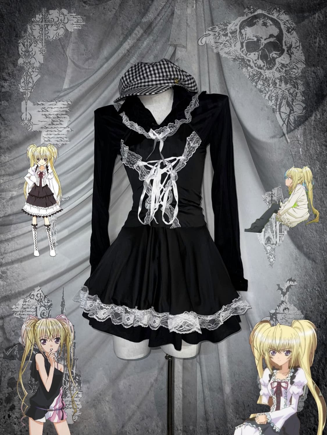 캐캐체 세라깔 고스고딕 데일리 로리타 코디세트  상품이미지1