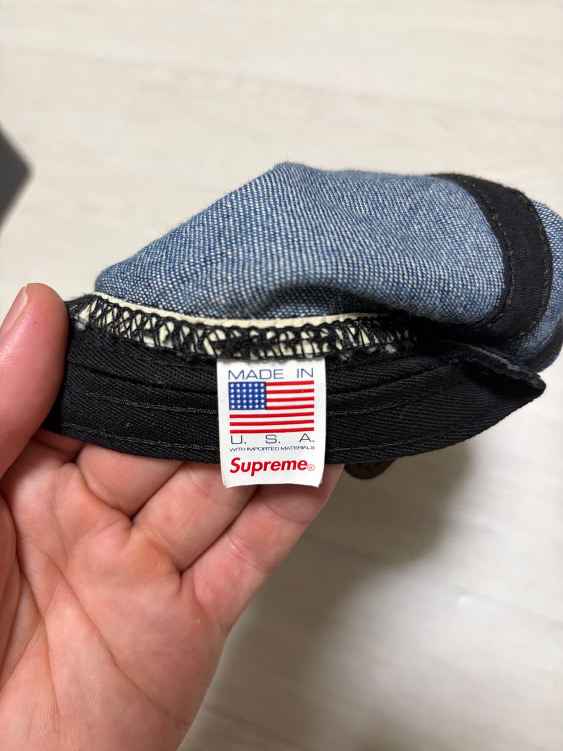 슈프림 워시드 데님 캠프캡 상품이미지3