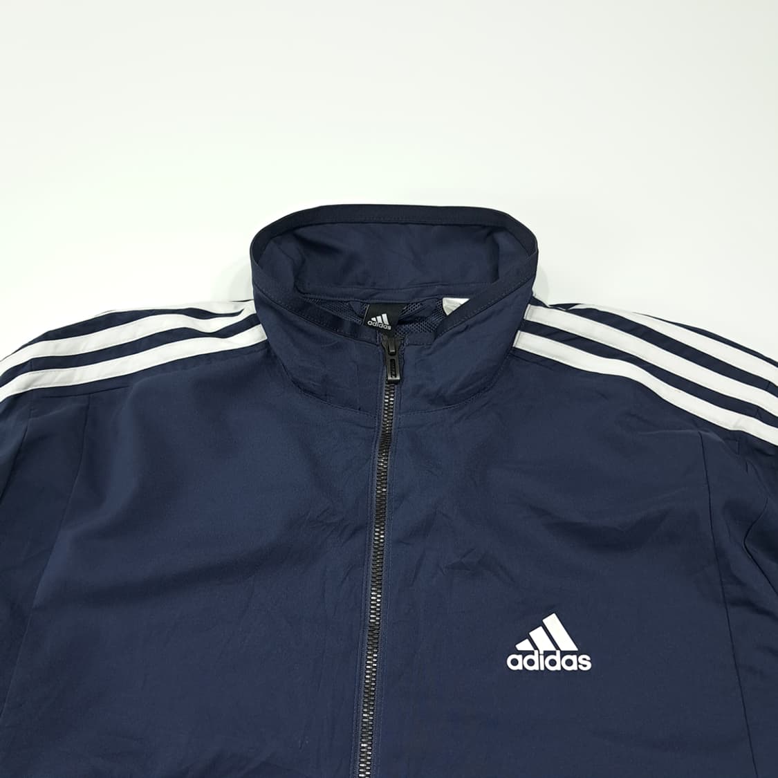 CL732 M 아디다스 일본판 삼선 네이비 바람막이 자켓 상품이미지2