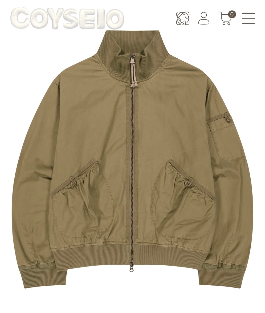코이세이오 봄버자켓 베이지 사이즈 1  상품이미지1