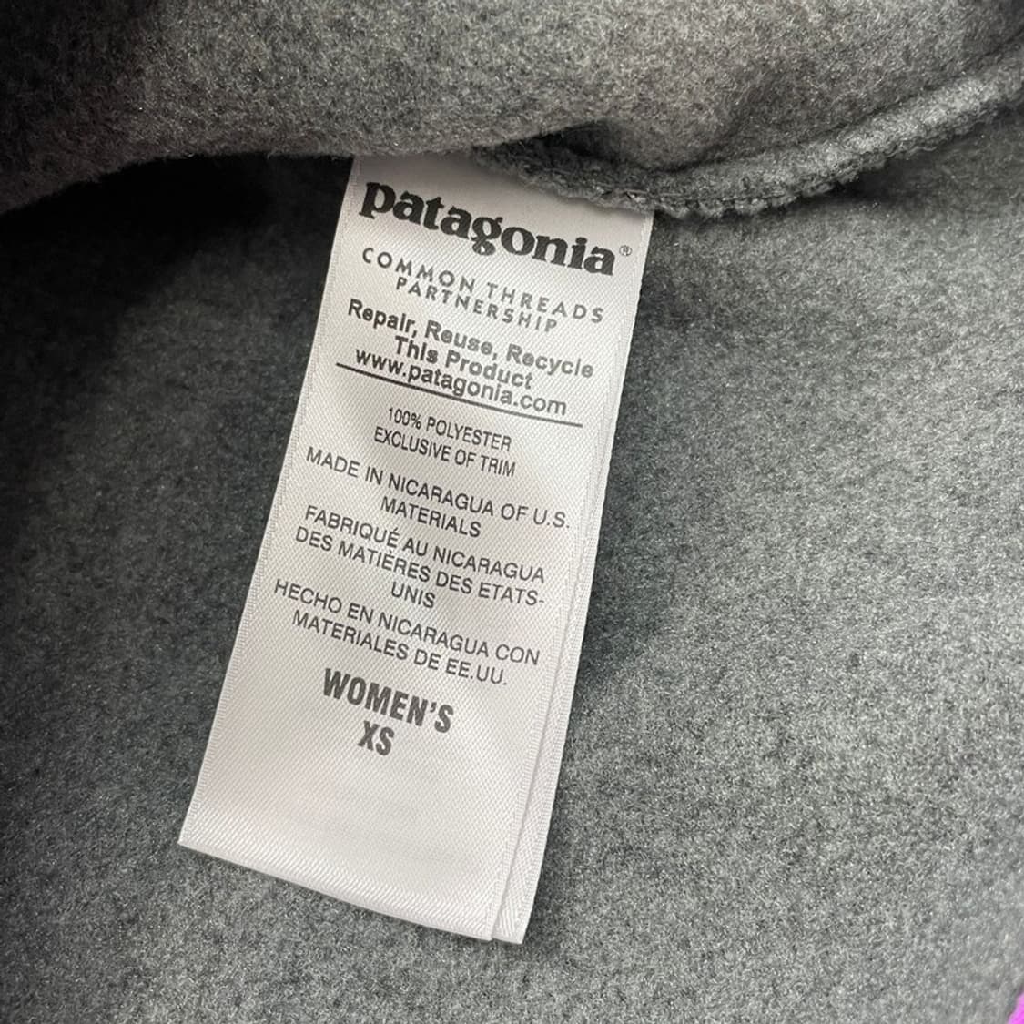 PATAGONIA 신칠라 라이트웨이트 플리스 풀오버 그레이 XS 상품이미지5