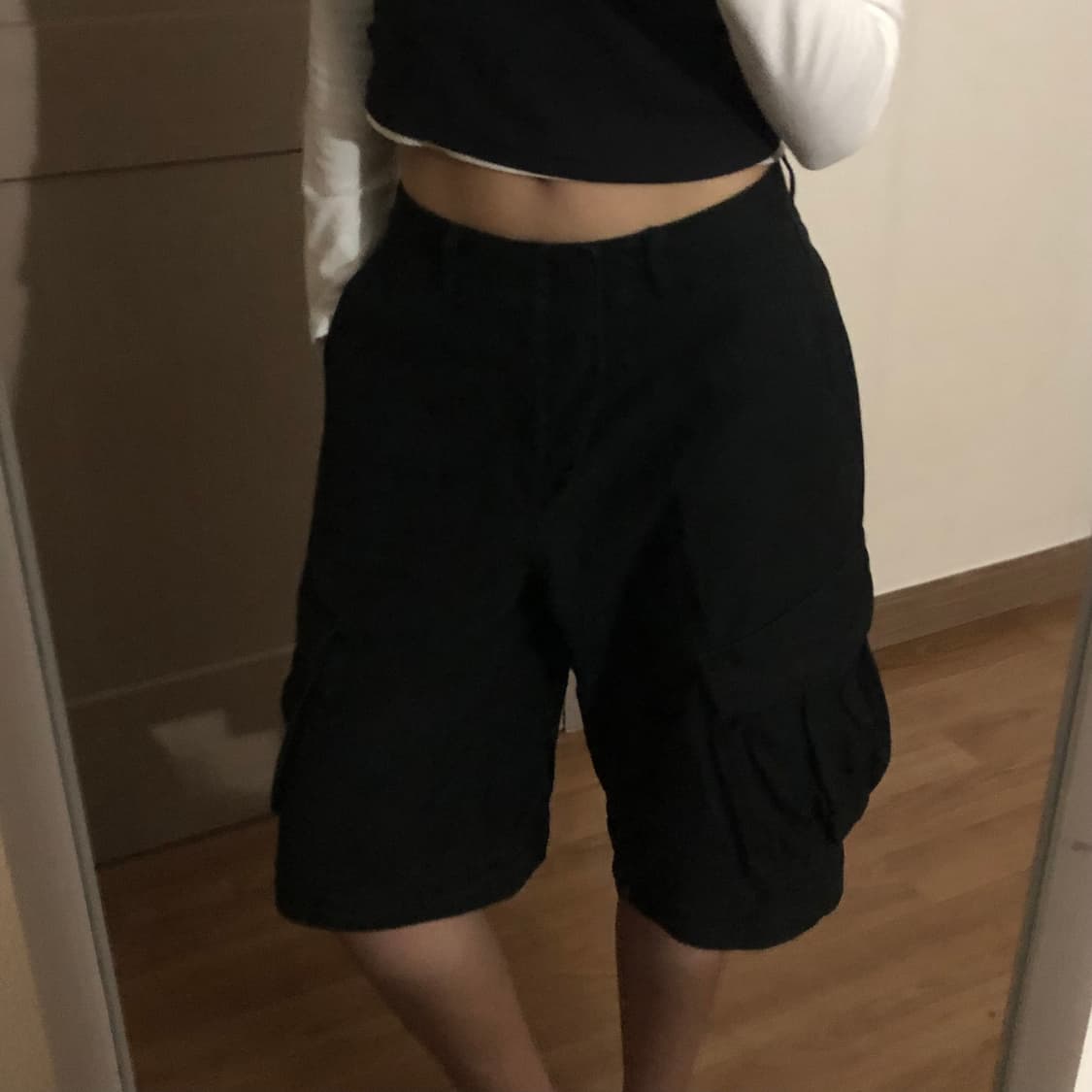 모디무드 3way 버뮤다 카고팬츠 블랙 상품이미지6