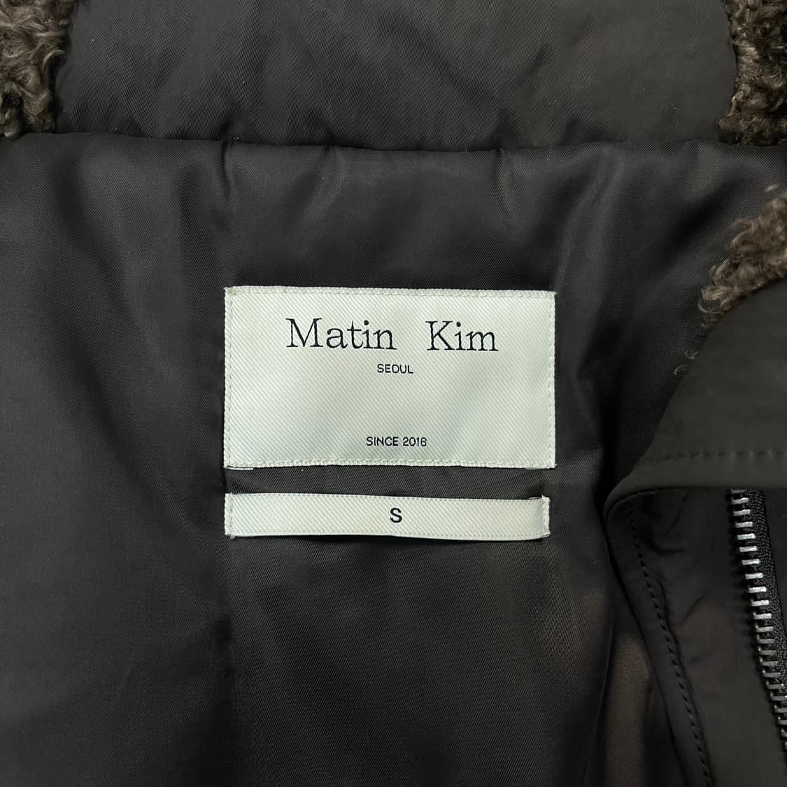 마뗑킴 봄버 다운 패딩 점퍼 브라운 상품이미지4