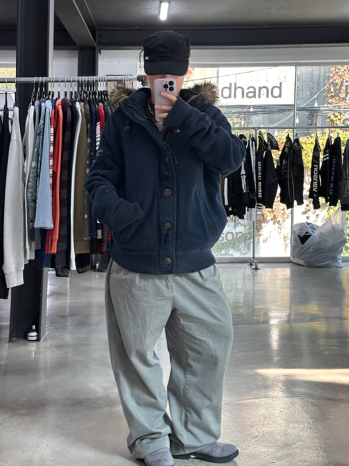 아베크롬비 울프죠 버튼 셰르파 점퍼 상품이미지3