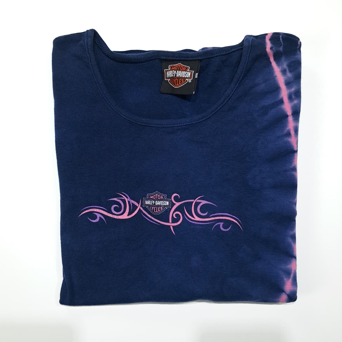 CL569 M 할리데이비슨 00s 미국판 타이다이 긴팔 티셔츠 상품이미지7