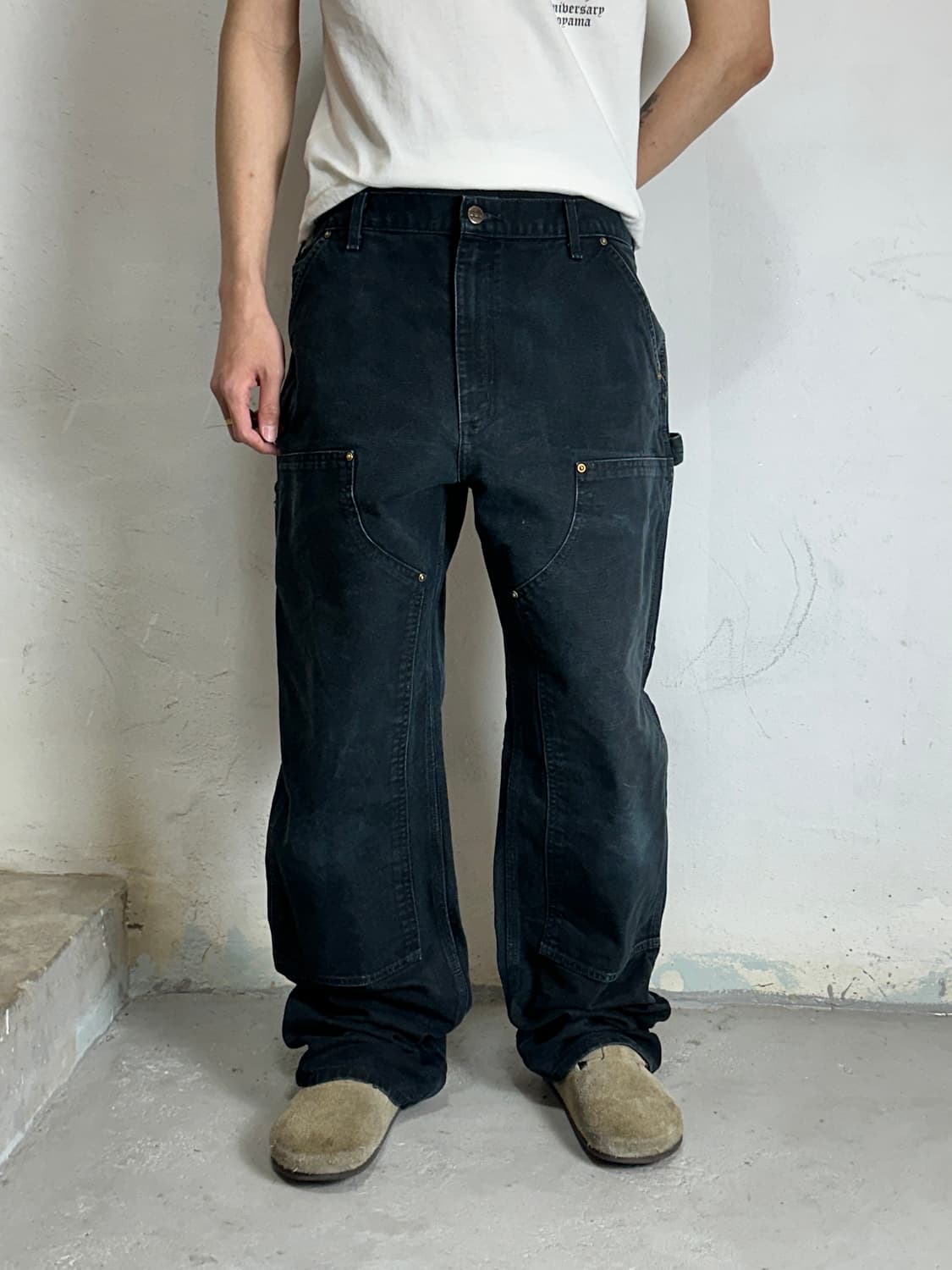 OG 칼하트 B136 더블니 블랙 칼하트 썩블니 카펜터 상품이미지10