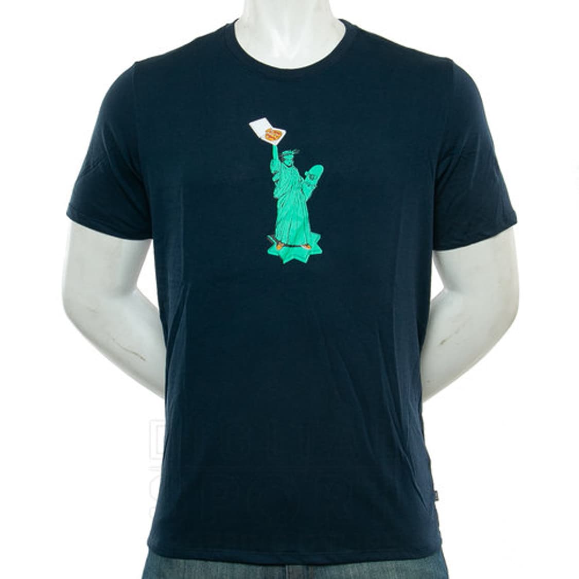 [해외M]희귀 나이키SB 드라이핏 피자 리버티 자유의여신상 티셔츠 네이비 상품이미지7