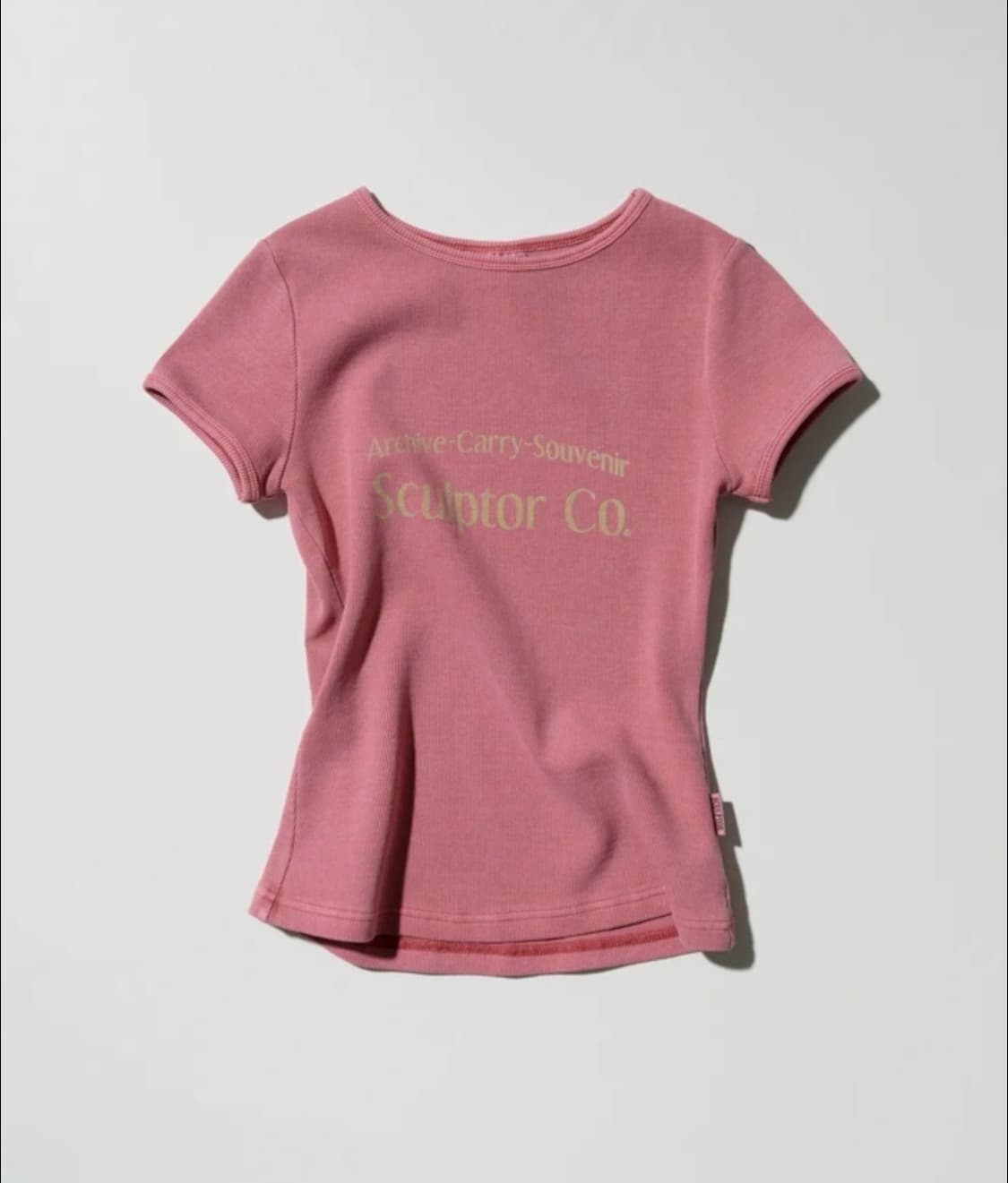 [S] 스컬프터 Archive Pigment Baby Tee 더스티핑크 상품이미지1