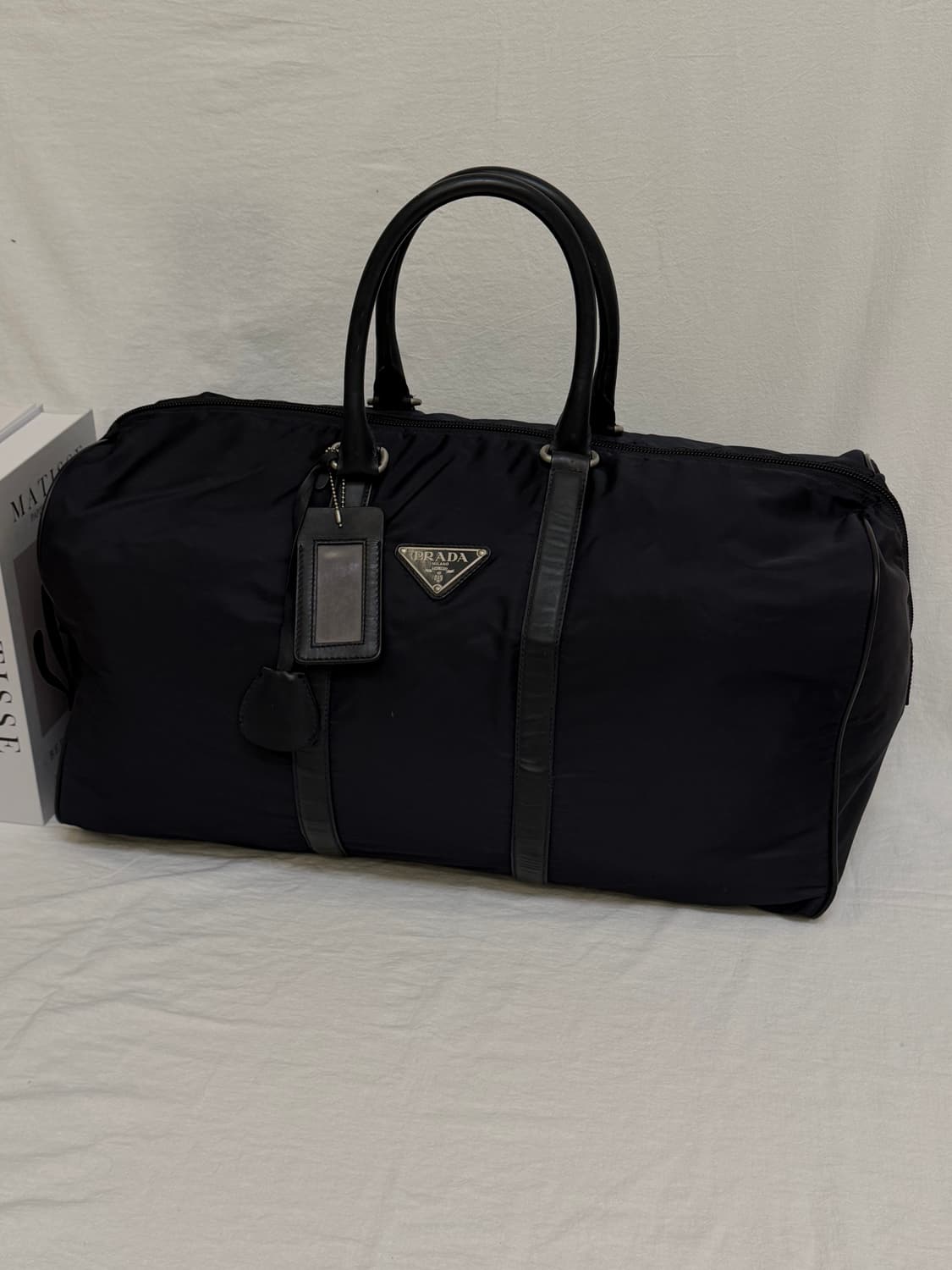 정품 프라다 나일론 골프 보스턴백 여행가방 네이비색상 상품이미지3