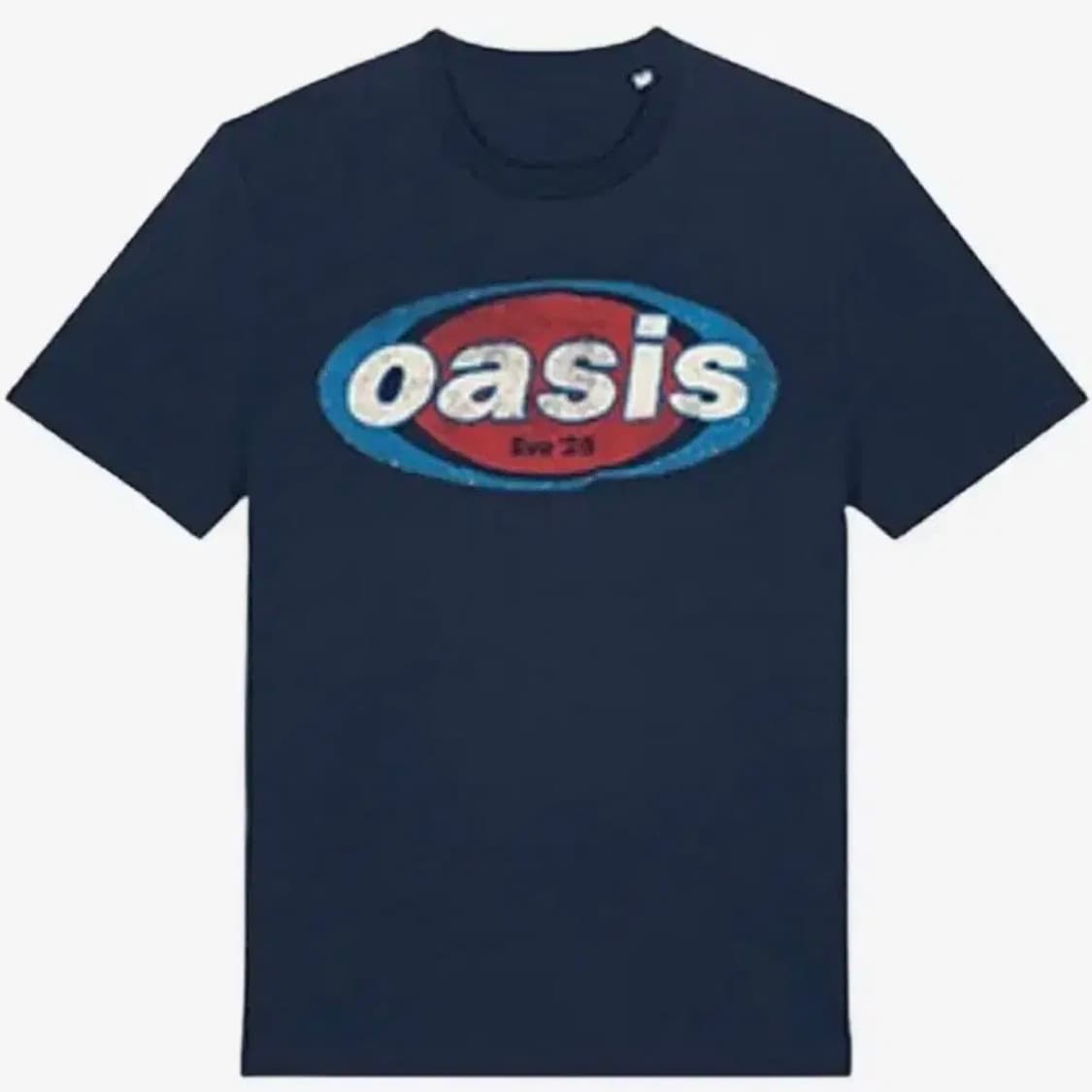 오아시스 2025 ELLIPTICAL LOGO NAVY TEE 상품이미지1