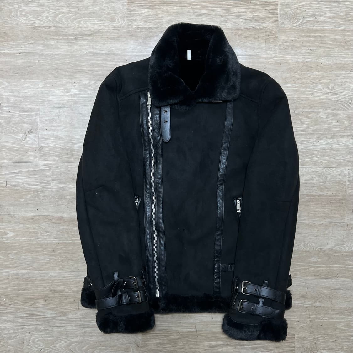 남성 스웨이드 무스탕 자켓 [블랙] L/100 상품이미지1