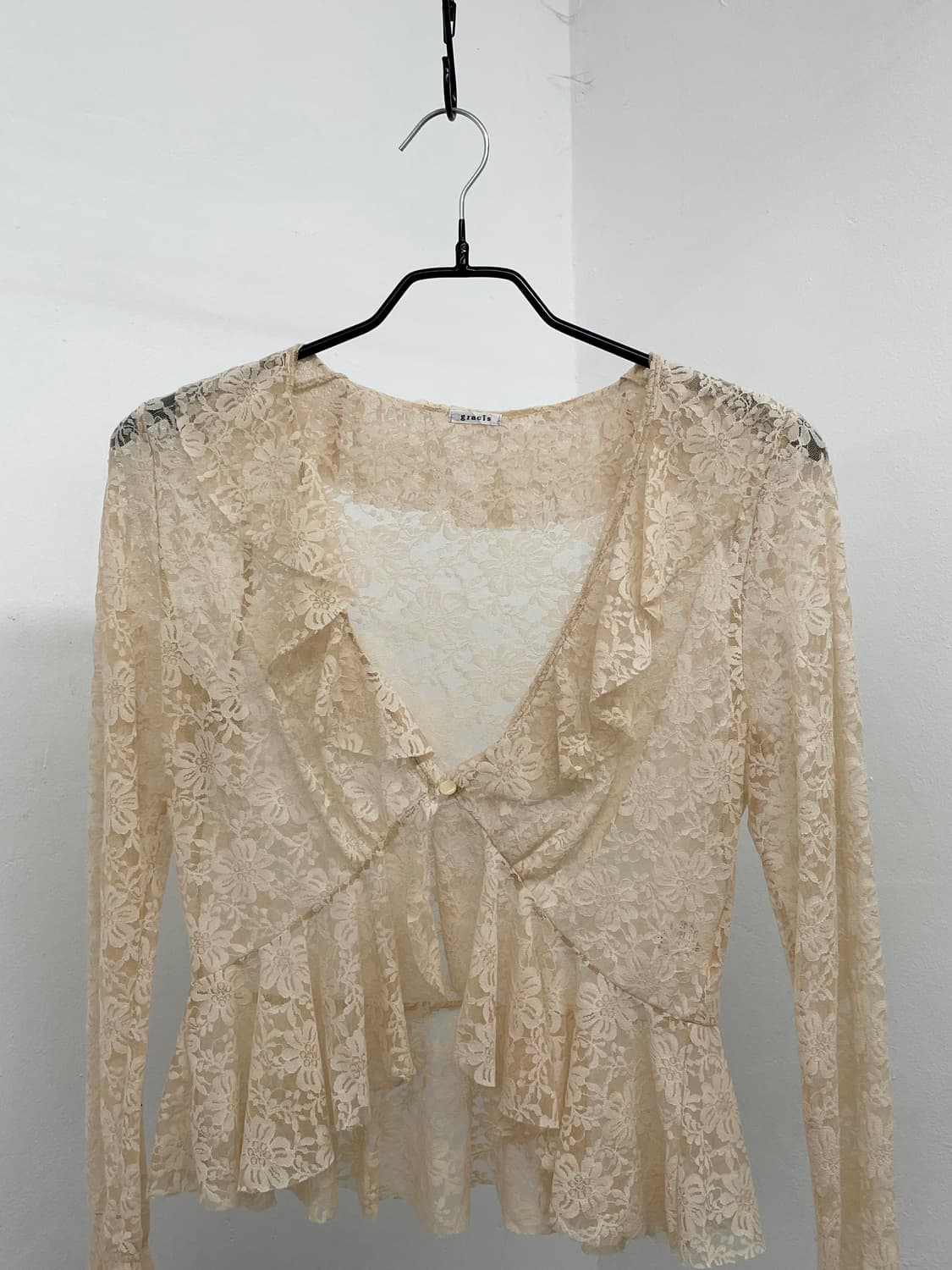 무드 레이스 프릴 볼레로 탑 상품이미지7