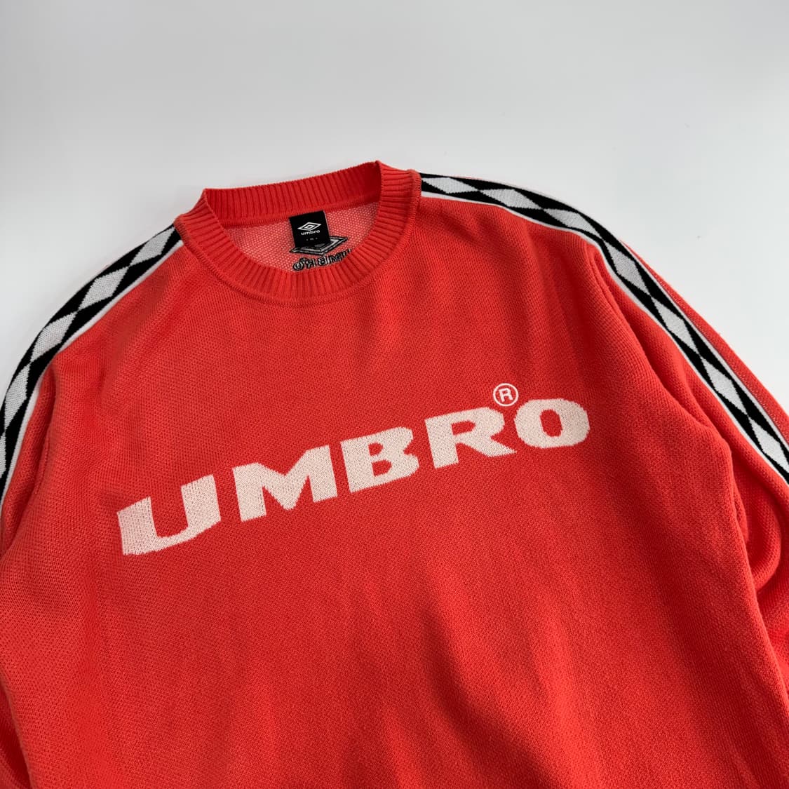 Umbro 엄브로 화이트 로고 오렌지 니트 상품이미지4