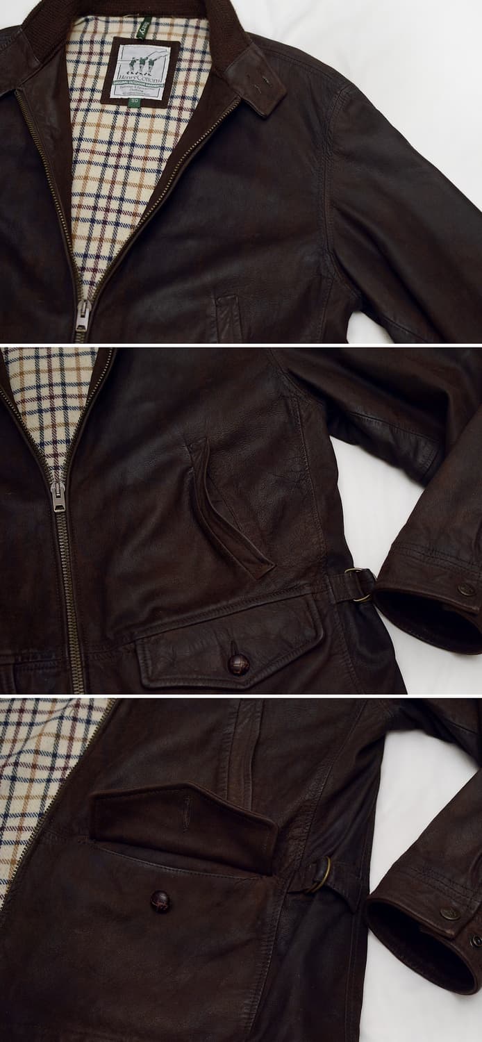 헨리코튼 오리지널 이태리 레더 클래식 헌팅 필드자켓 (50 / 105+) 상품이미지8