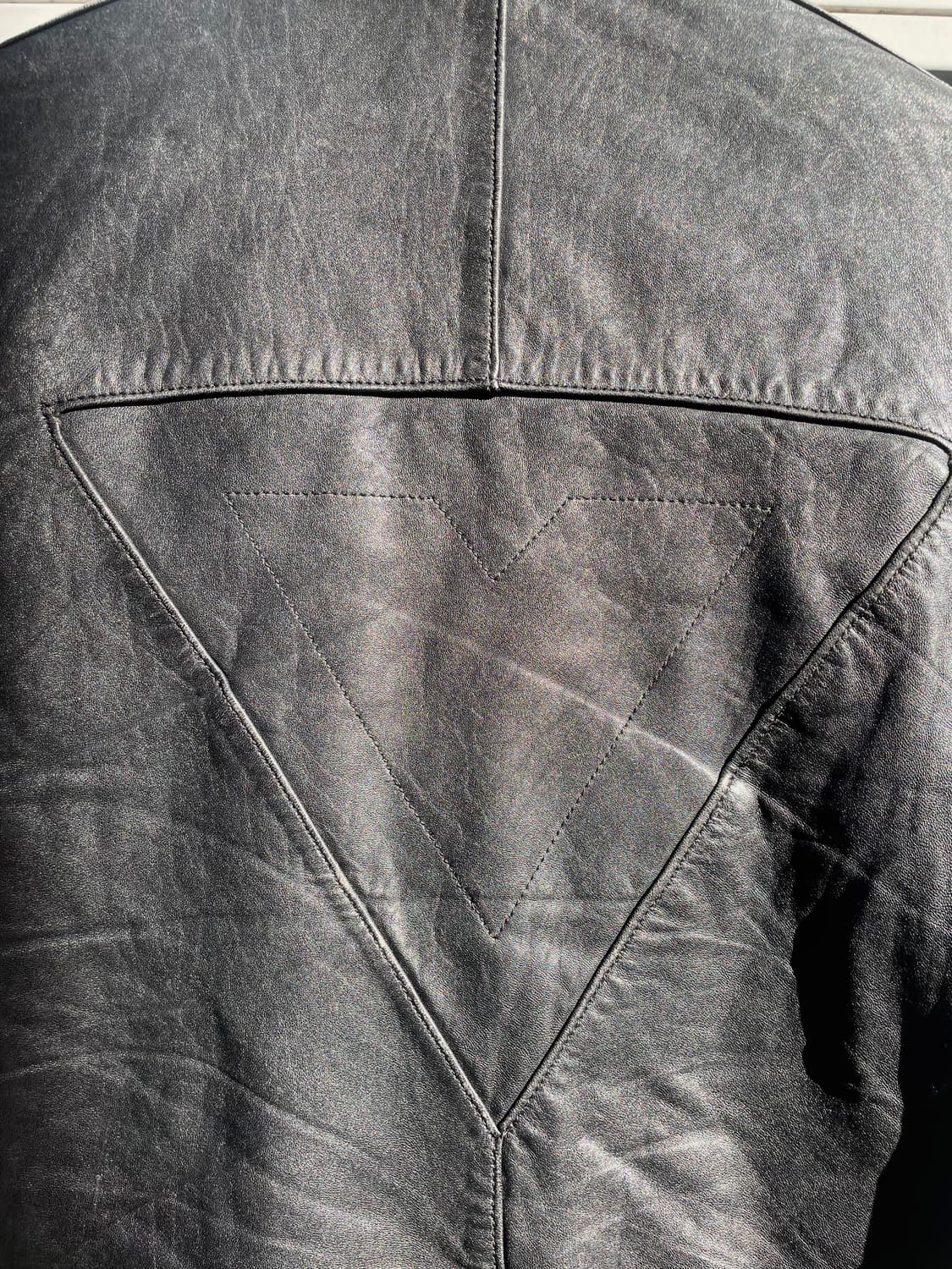 Vintage Leather Racer Jacket 상품이미지8