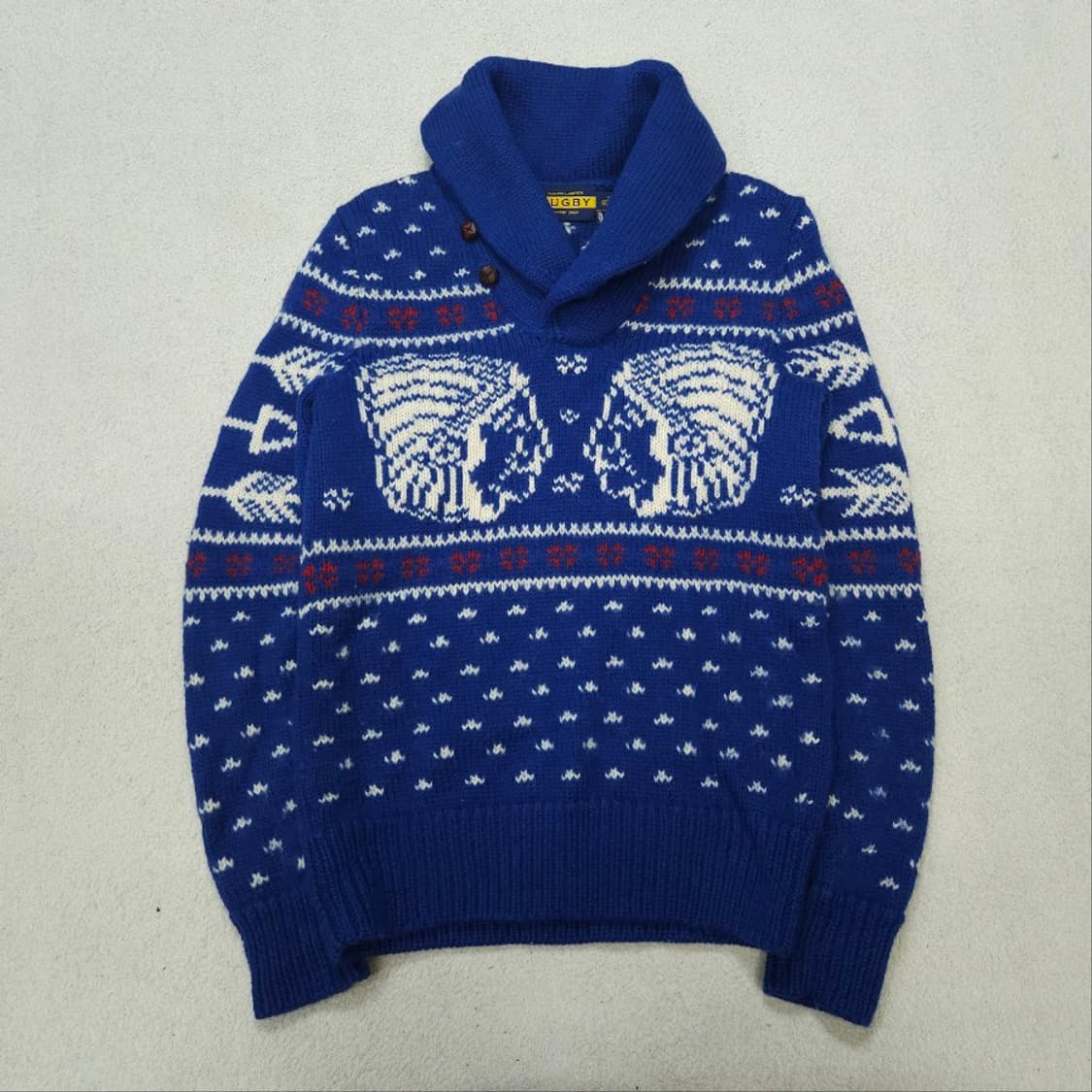폴로 랄프 로렌 럭비 인디언 헤드 숄카라 니트 XS 상품이미지1