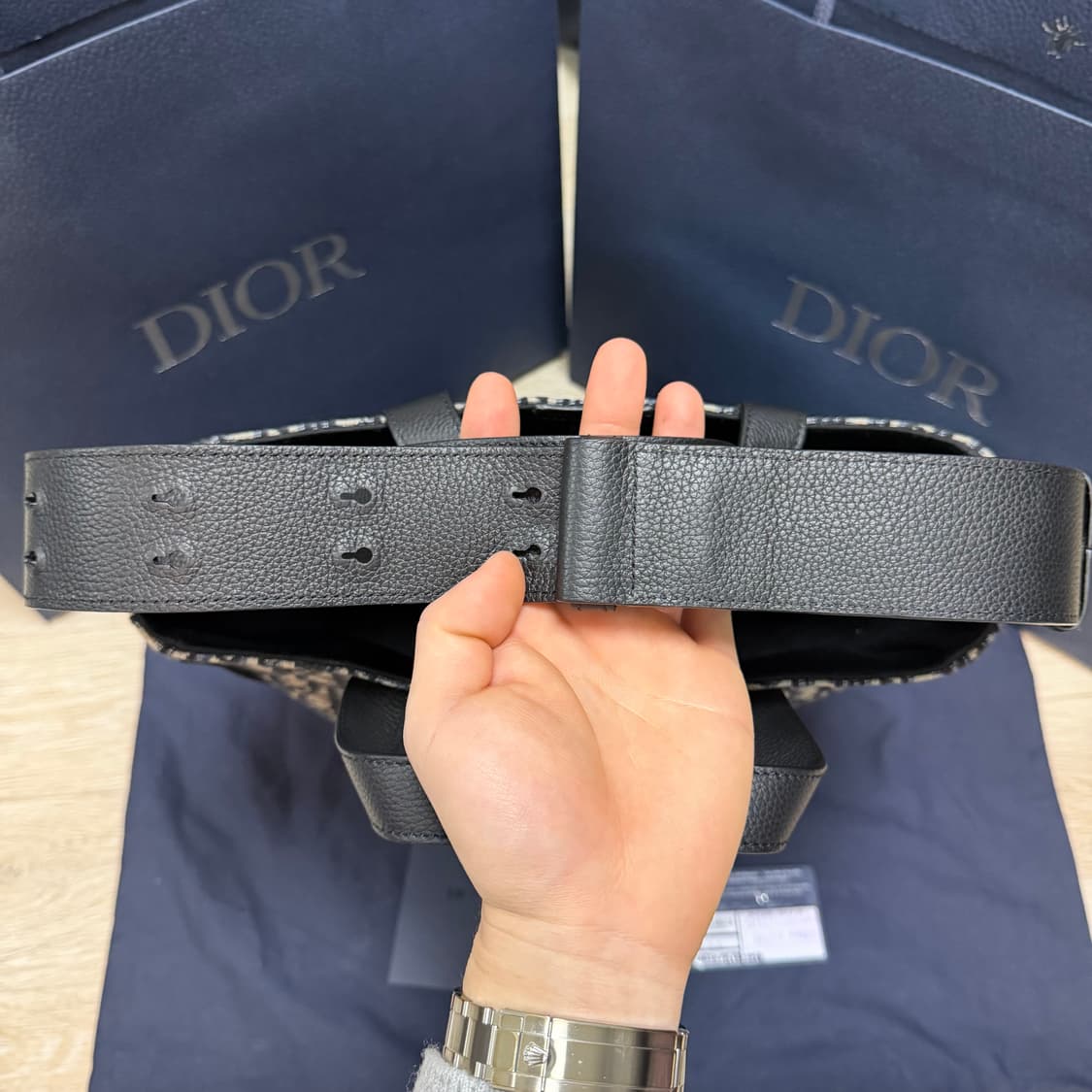 [미사용/풀구성] 디올 오블리크 새들 스트랩 토트백 숄더백 상품이미지9