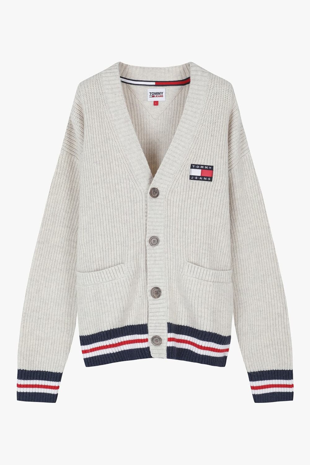 타미힐피거 진스 뱃지 울 가디건, 니트 상품이미지1