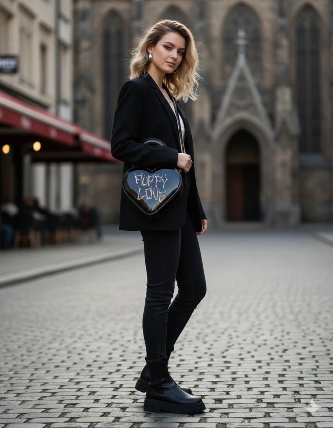 (새상품) 비비안웨스트우드 블랙하트 크로스백 상품이미지8